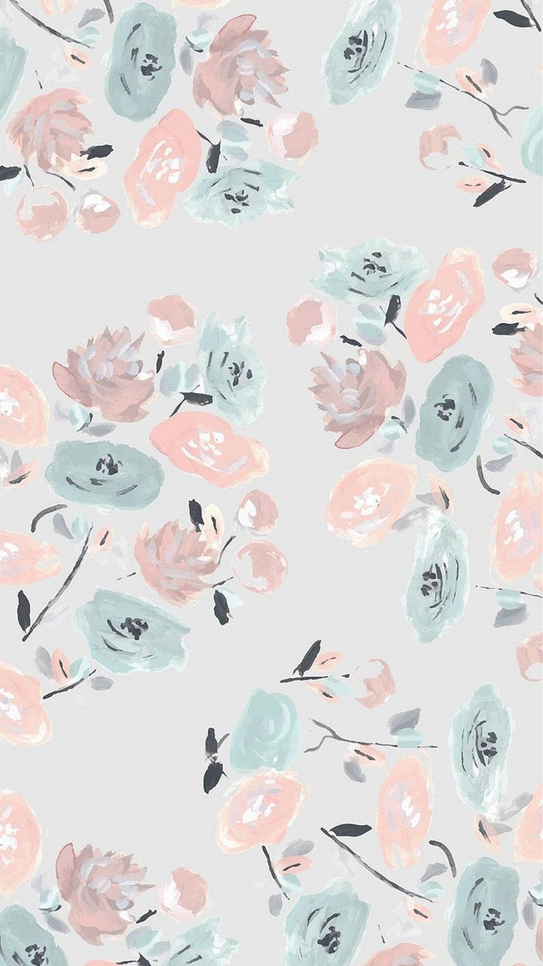 blush, mint, pale gray, Full HD Phone Wallpaper
