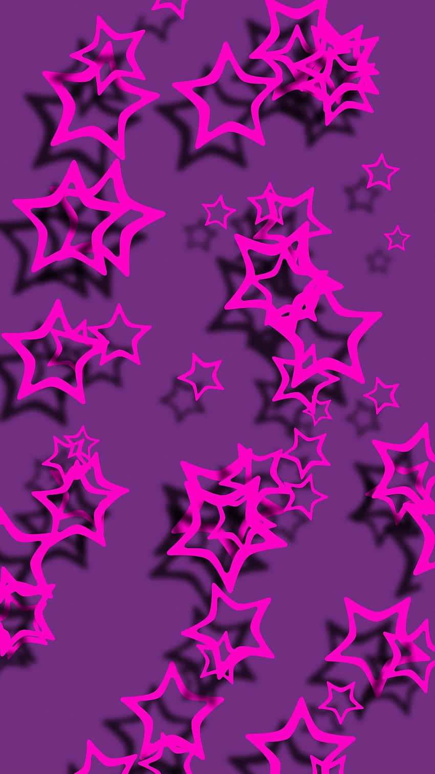 neon pink, purple, stars, HD Phone Wallpaper