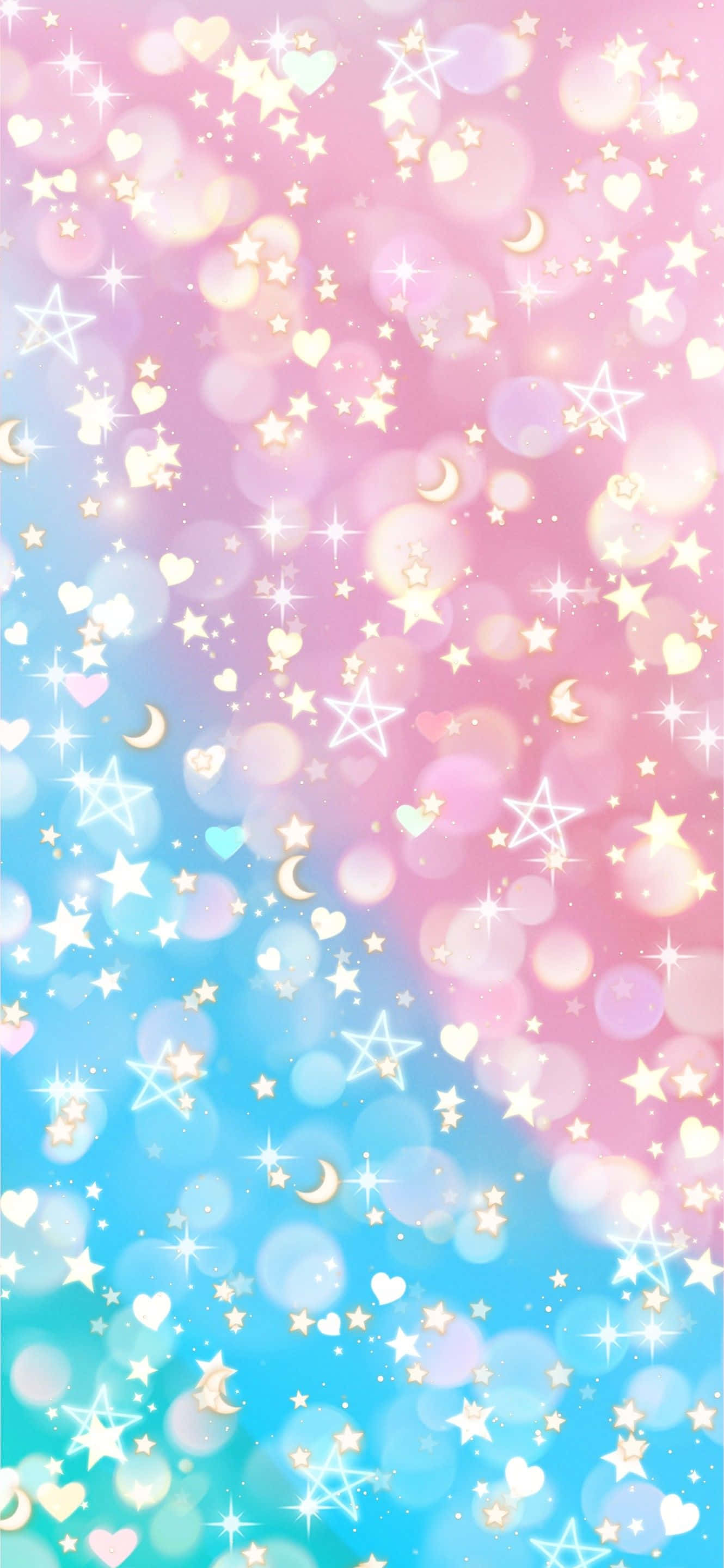 pink, blue, sparkling stars, 2K Phone Wallpaper