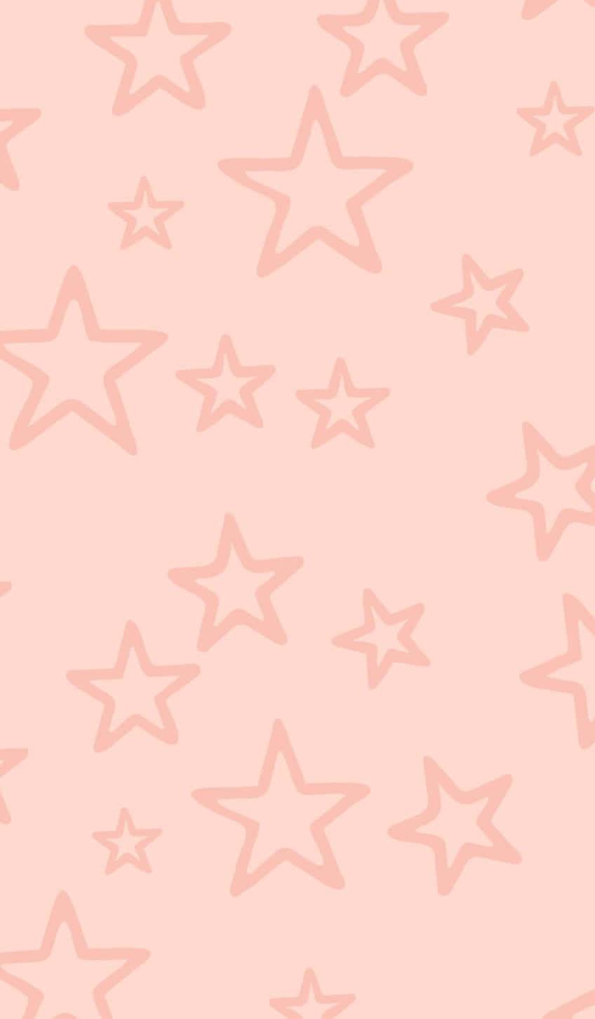 pastel pink, outlined stars, soft pink background, HD Phone Wallpaper