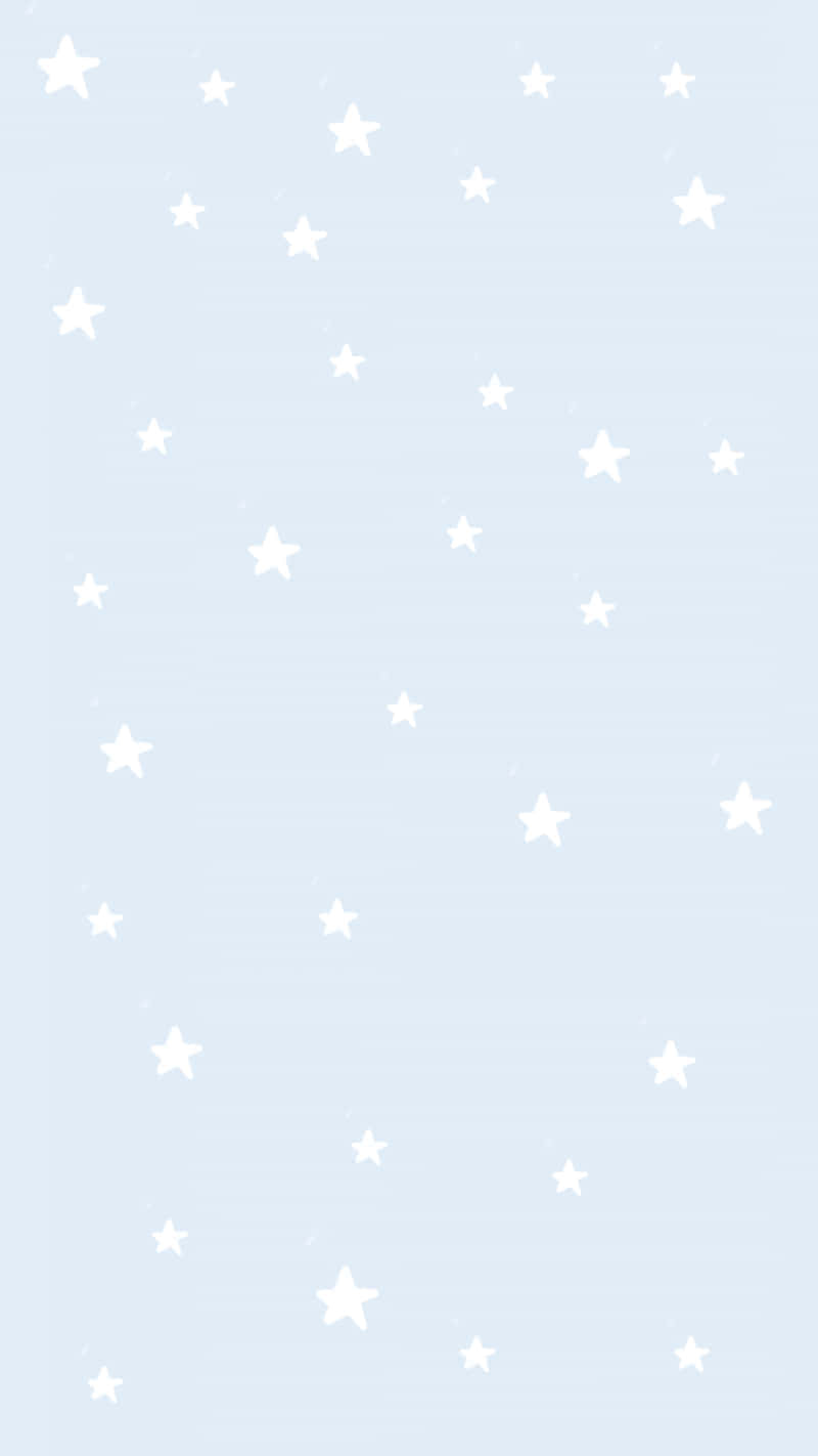 pastel blue, white star, celestial pattern, HD Phone Wallpaper