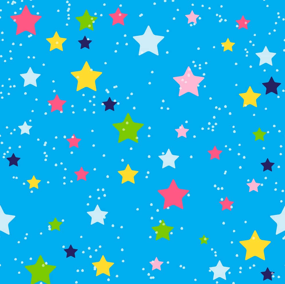 Cute Stars, seamless pattern, vector art, SD Desktop Wallpaper