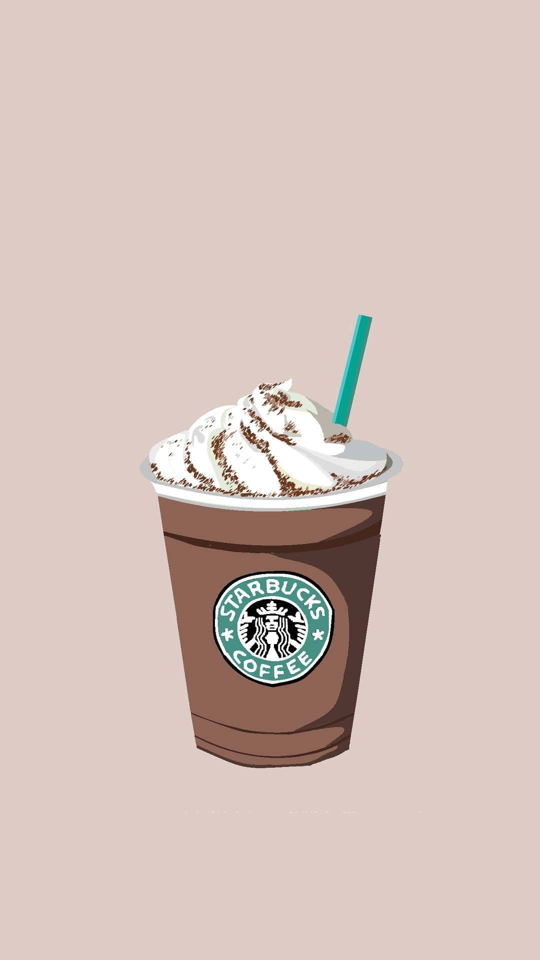Starbucks, iced coffee cup, whipped cream, Full HD Phone Wallpaper