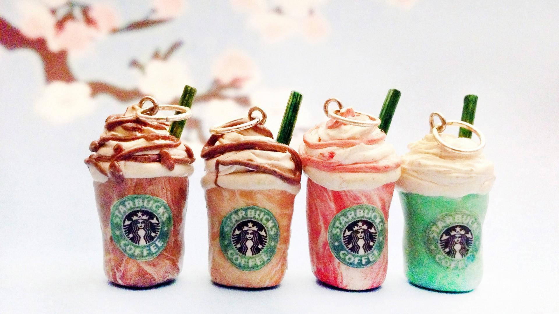 Starbucks, whipped cream, straws, Full HD Desktop Wallpaper