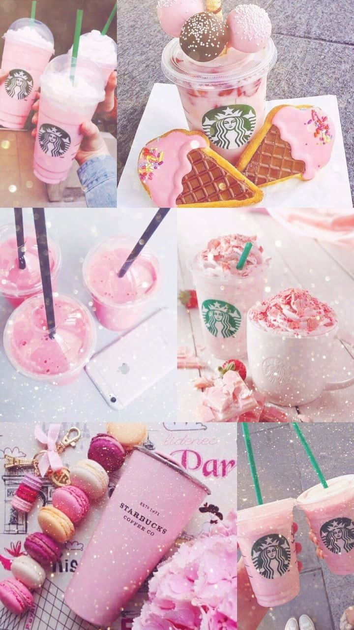 Starbucks, pink Starbucks drinks, pastel aesthetic, HD Phone Wallpaper