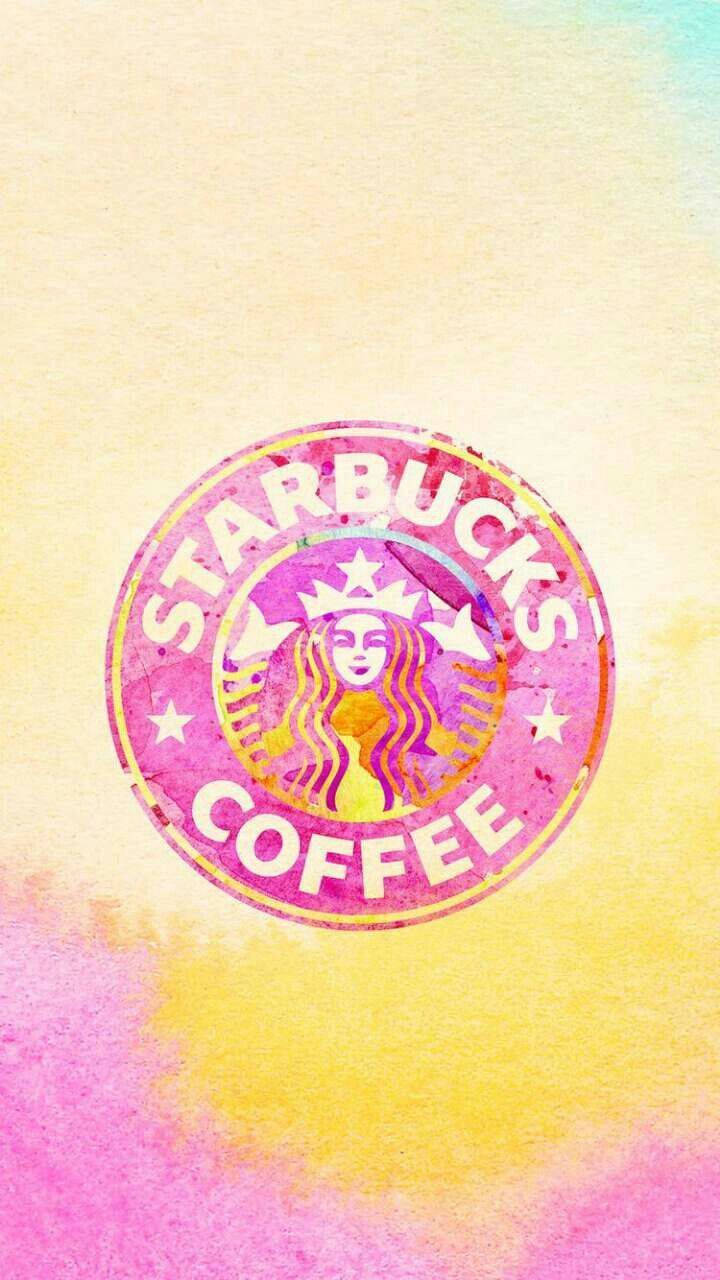 Starbucks, siren, pink and yellow gradient, HD Phone Wallpaper