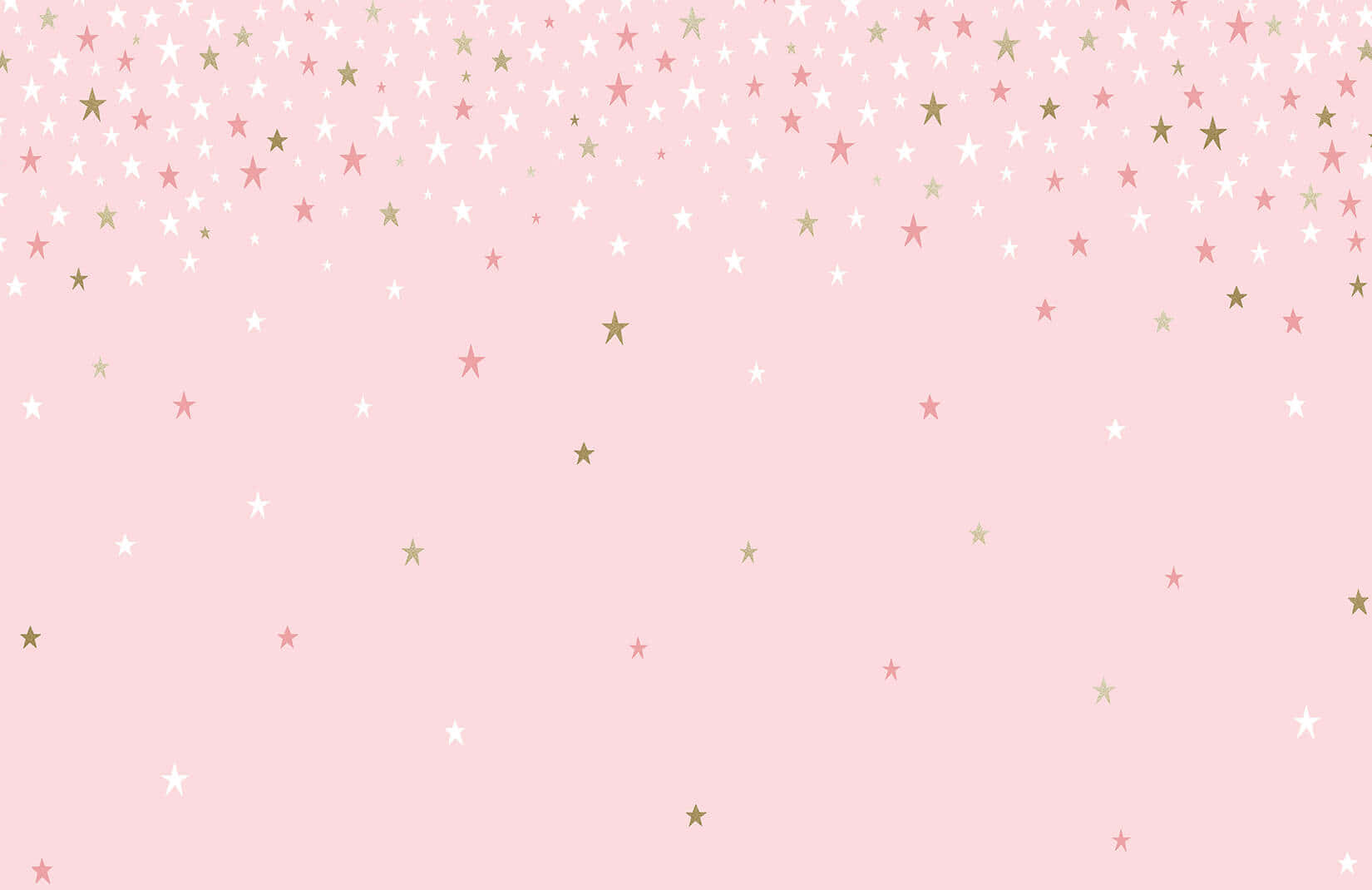 midnight sky, soft pink background, white pink and gold stars, HD Desktop Wallpaper