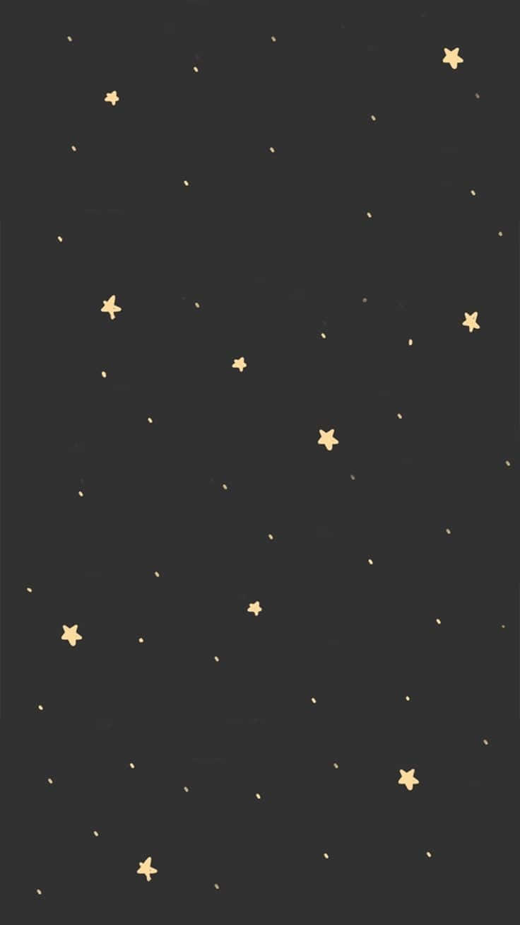 dark charcoal background, golden star shapes, tiny dots, HD Phone Wallpaper