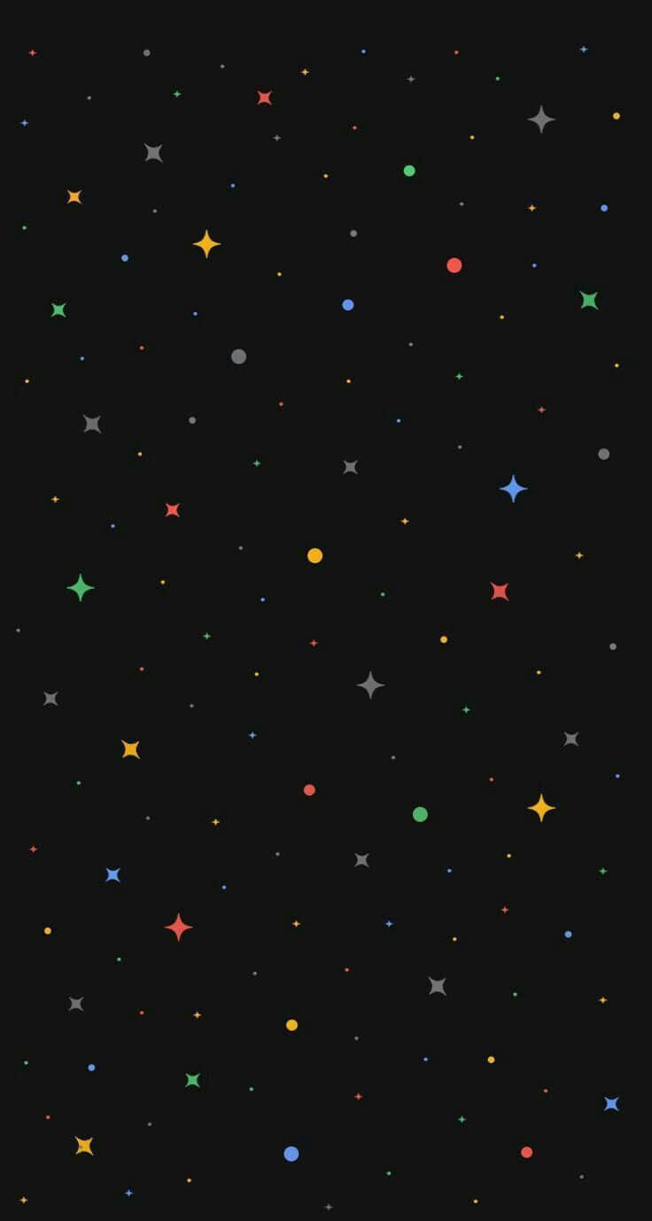 night sky, twinkling stars, colorful geometric stars, HD Phone Wallpaper