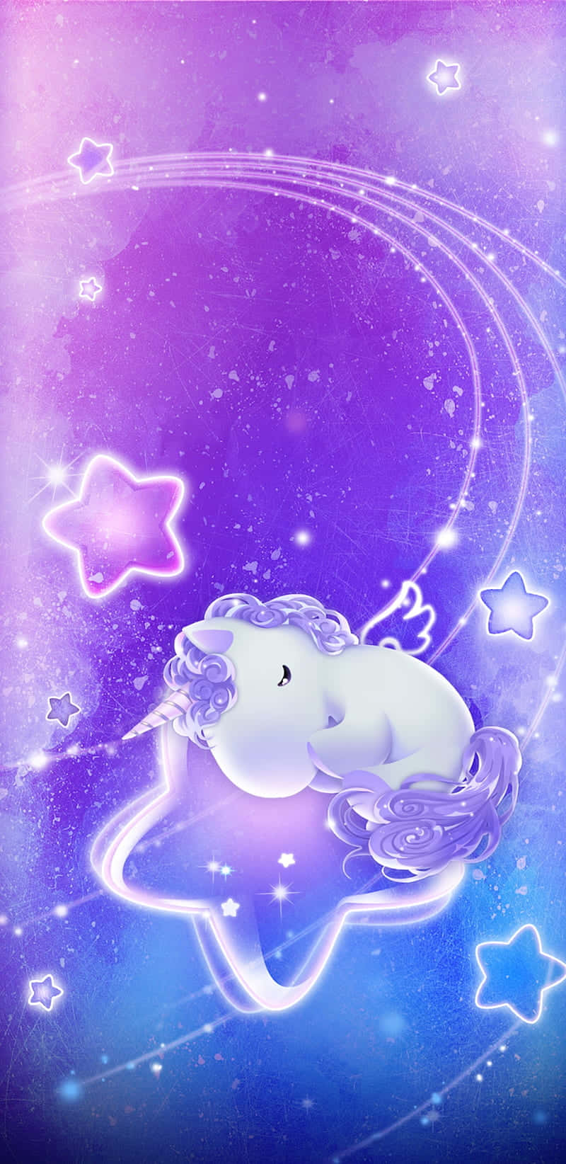 Cute Stars, unicorn, glowing star, HD Phone Wallpaper