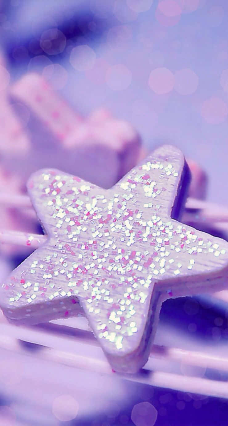 Cute Stars, glittery star-shaped candy, pink and silver sparkles, HD Phone Wallpaper