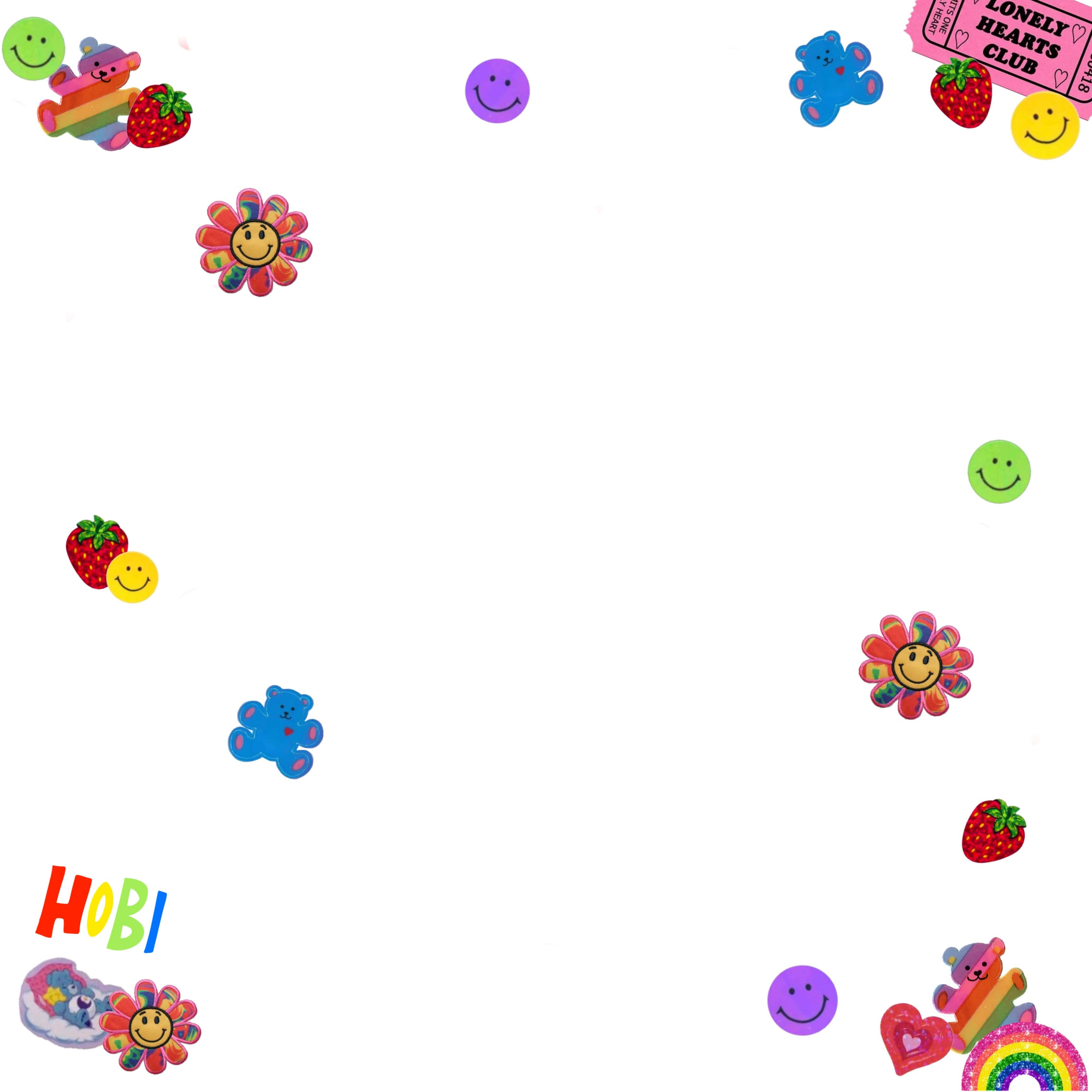 cute stickers, indie kid, colorful cartoon stickers, 2K Desktop Wallpaper