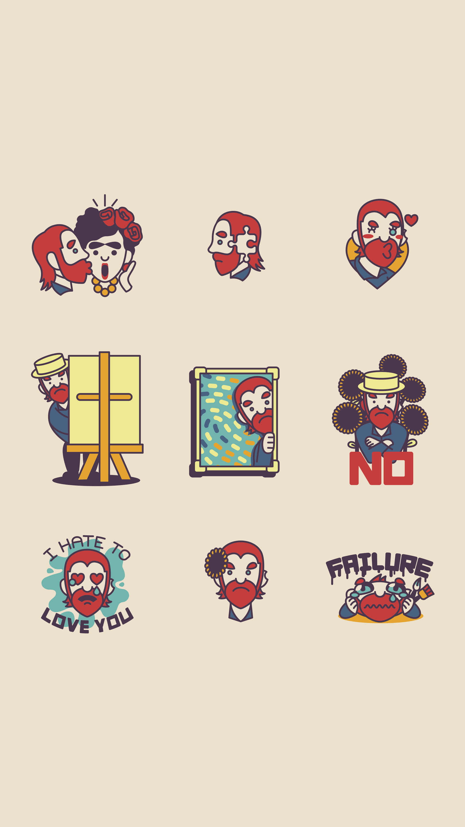 red-bearded man, I HATE TO LOVE YOU, FAILURE, 2K Phone Wallpaper