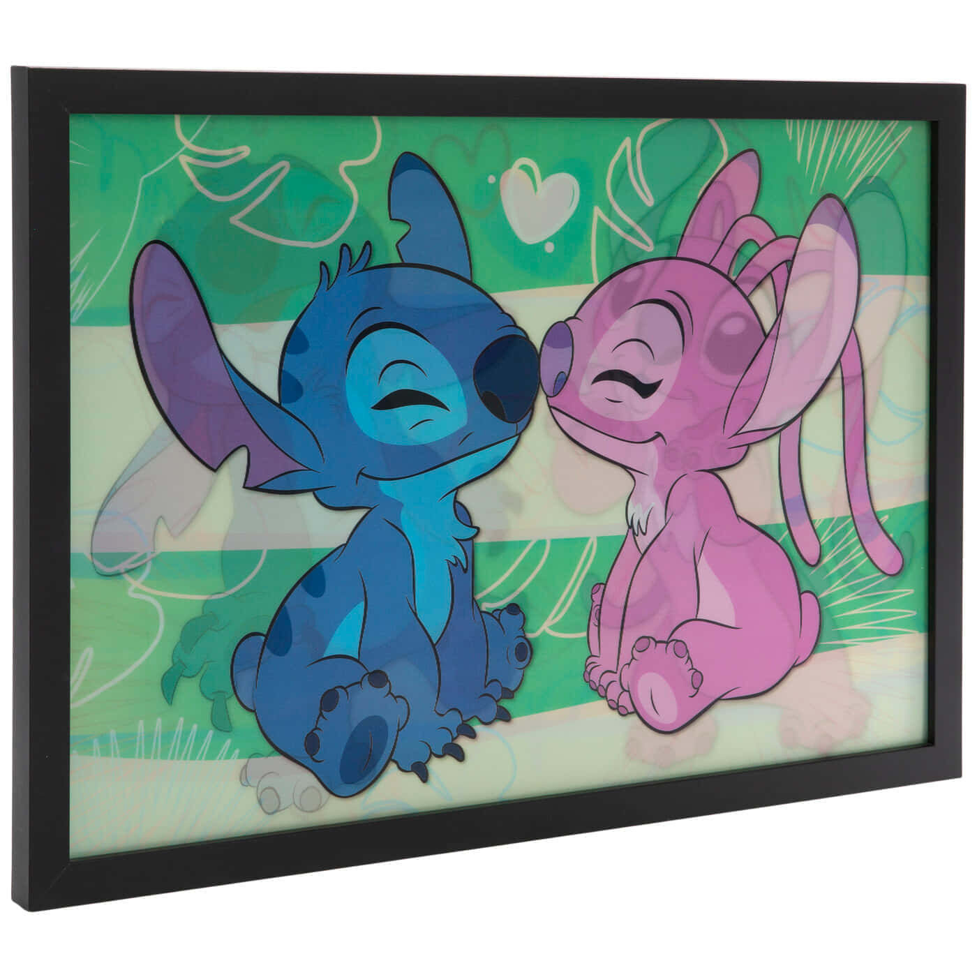 Cute Stitch And Angel, blue, pink, HD Desktop Wallpaper