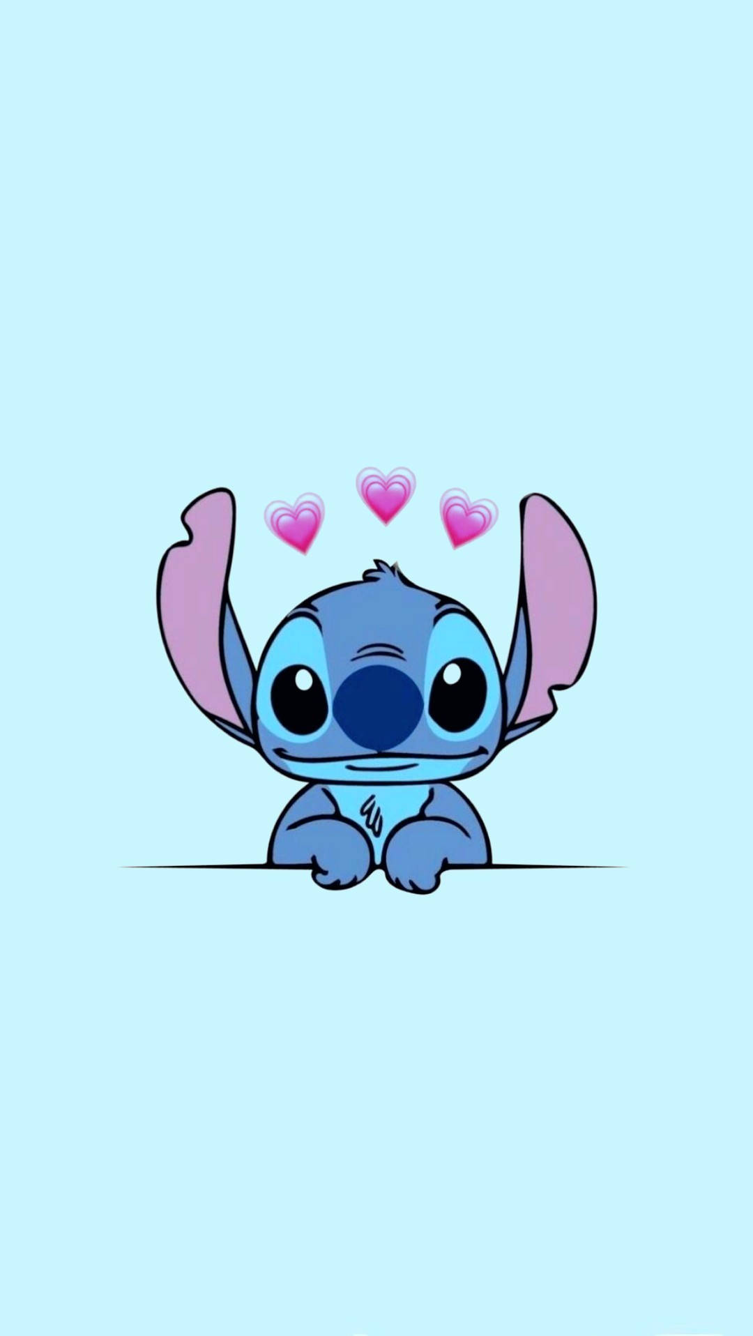 Blue Stitch, cute, big eyes, HD Phone Wallpaper
