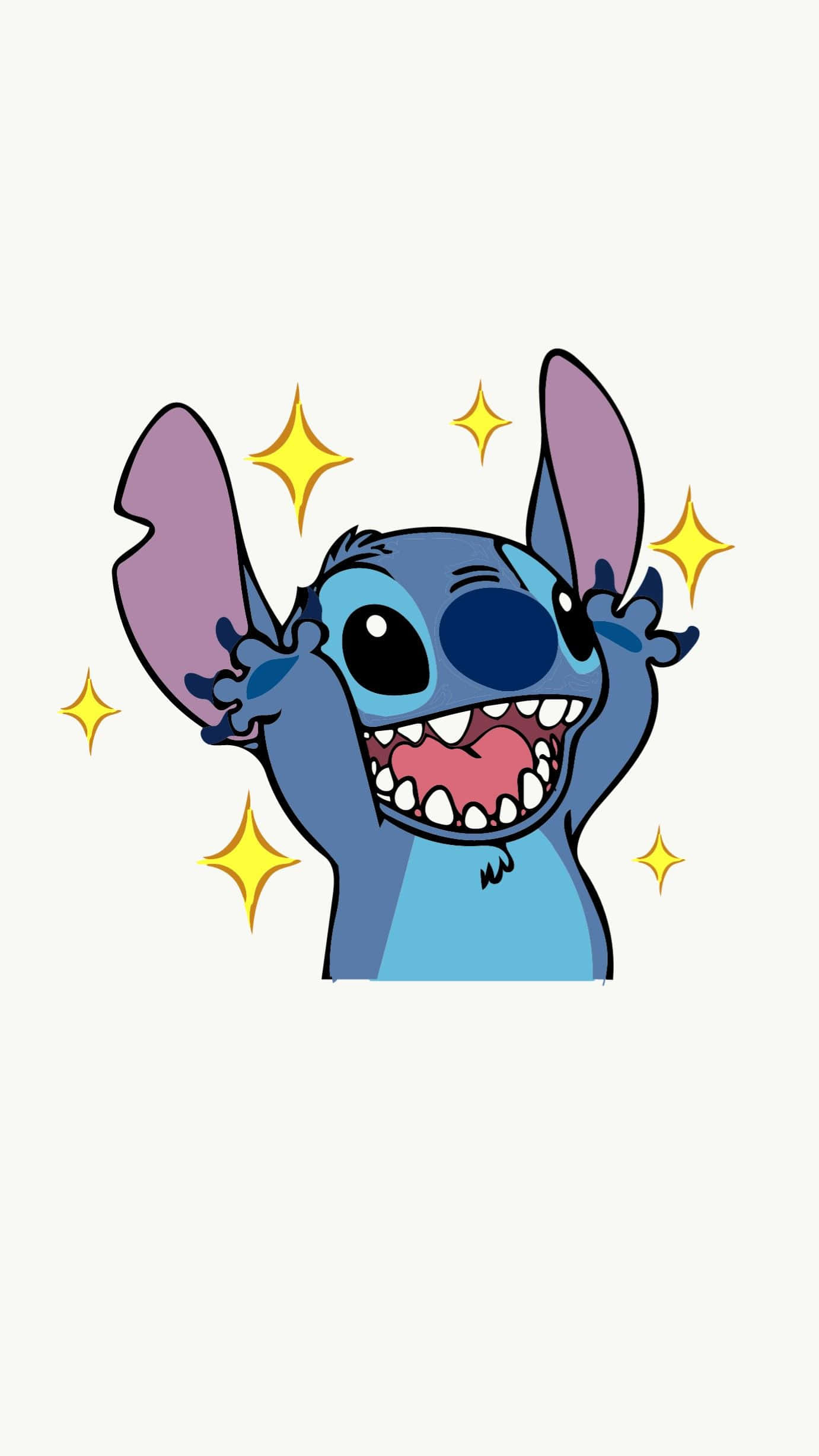 Cartoon Stitch, blue alien, big ears, Full HD Phone Wallpaper