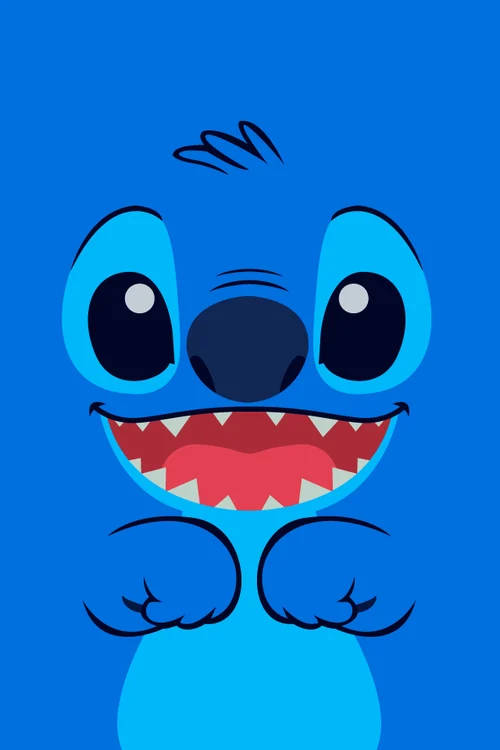 Cute Stitch, blue, big eyes, SD Phone Wallpaper