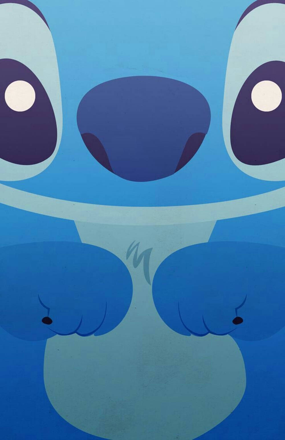 Stitch, blue, wide-eyed, HD Phone Wallpaper