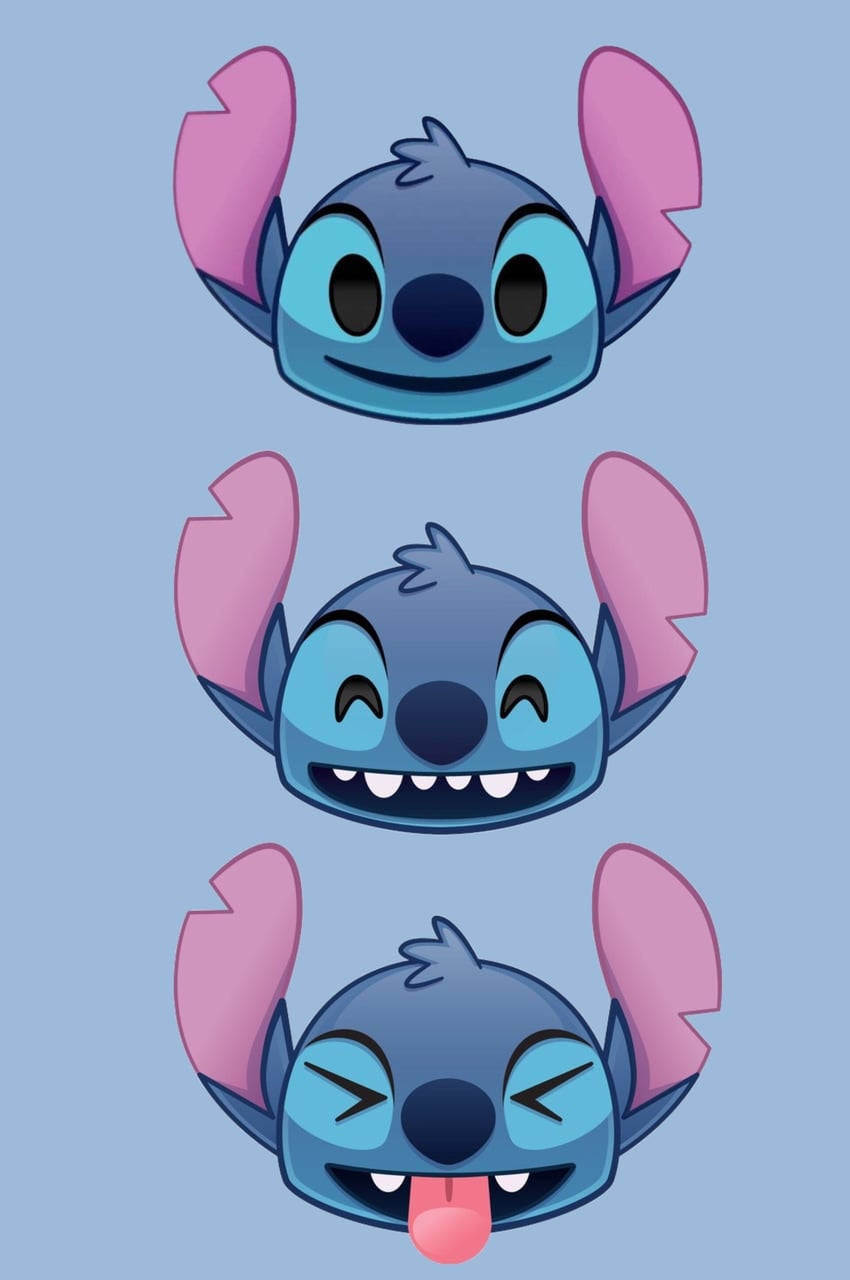 Cute Stitch, Stitch, light blue background, HD Phone Wallpaper