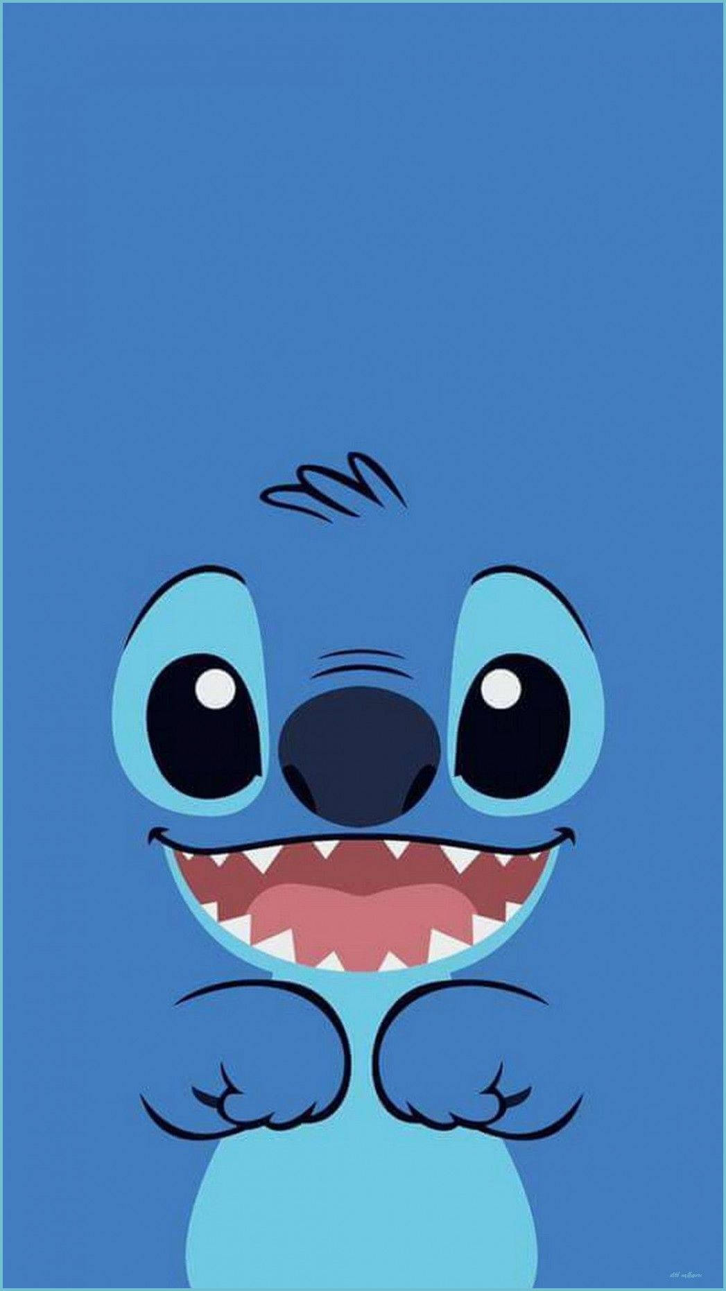 Cute Stitch, monochromatic blue, shades of blue, HD Phone Wallpaper