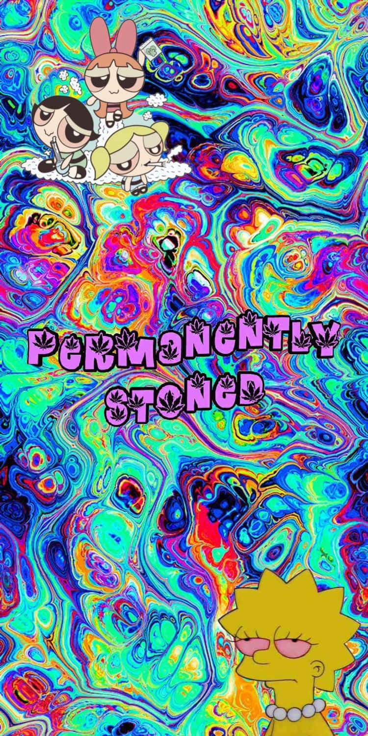 Cute Stoner, psychedelic swirls, neon colors, HD Phone Wallpaper