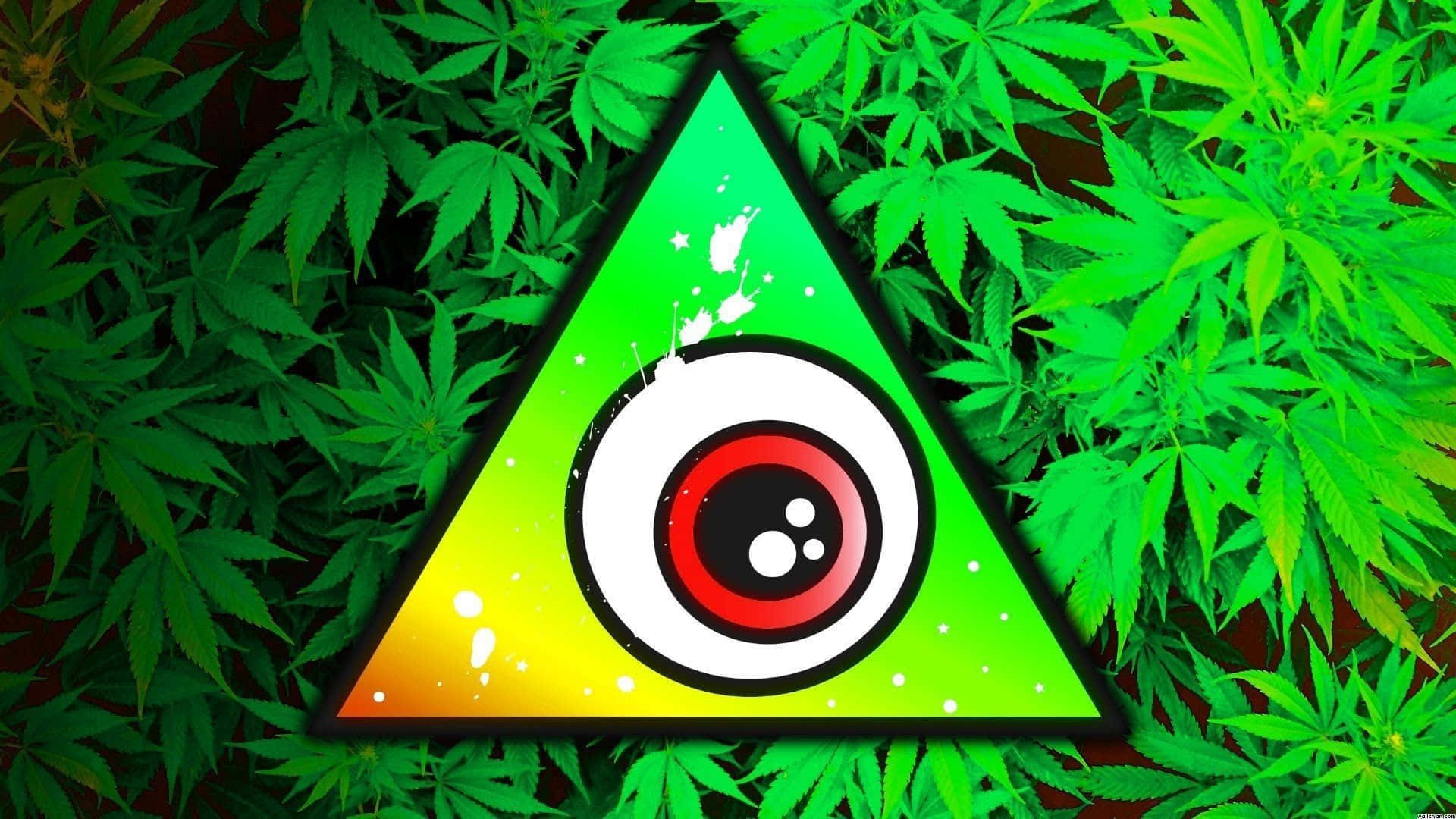 Cute Stoner, Chill Vibes, triangular emblem, Full HD Desktop Wallpaper