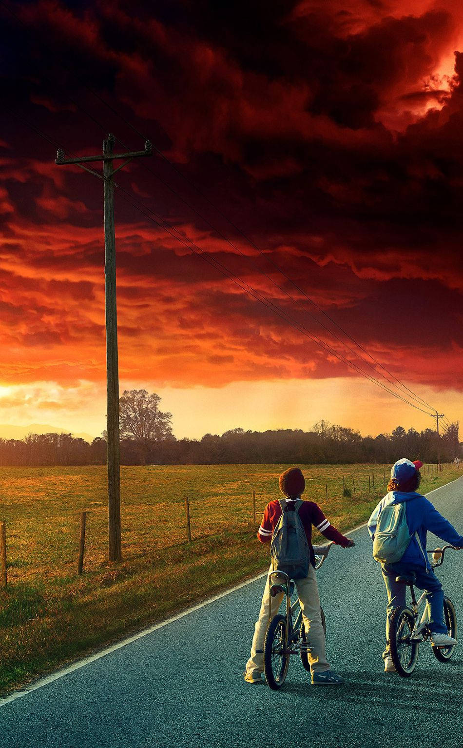 Cute Stranger Things, children, bicycles, HD Phone Wallpaper