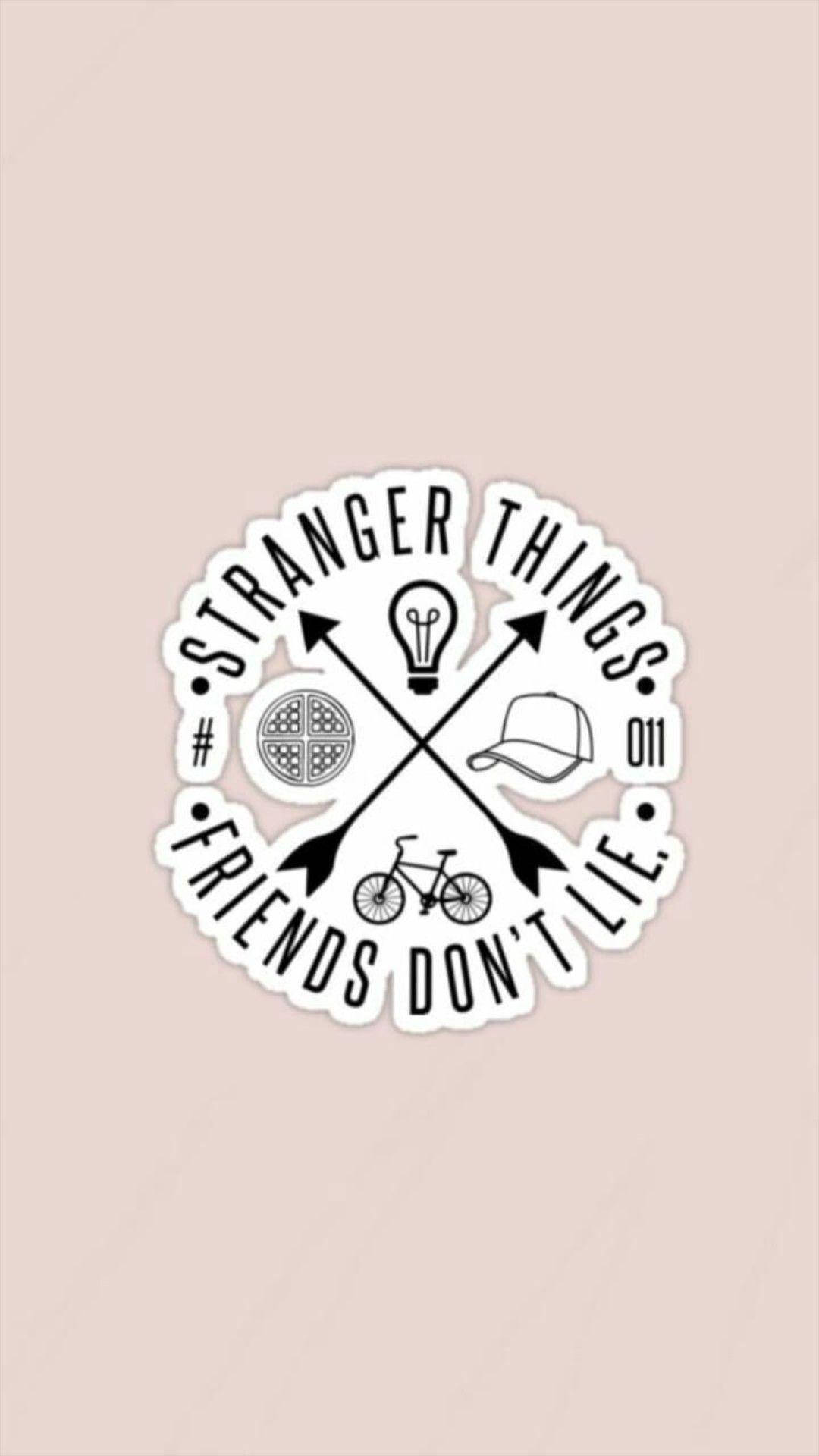 Stranger Things, lightbulb pizza cap, crossed arrows, Full HD Phone Wallpaper