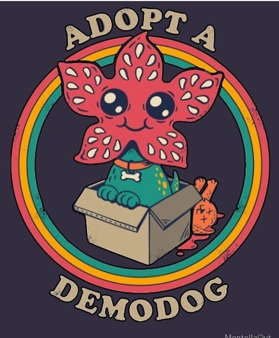 Cute Stranger Things, demodog, pink starfish-headed, SD Phone Wallpaper