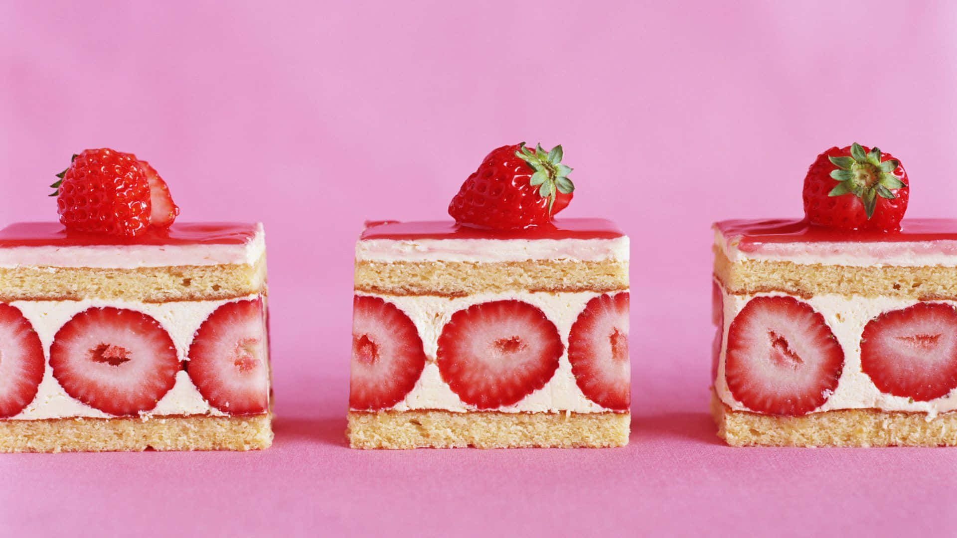 cute strawberry, strawberry cake, fresh whole strawberries, Full HD Desktop Wallpaper