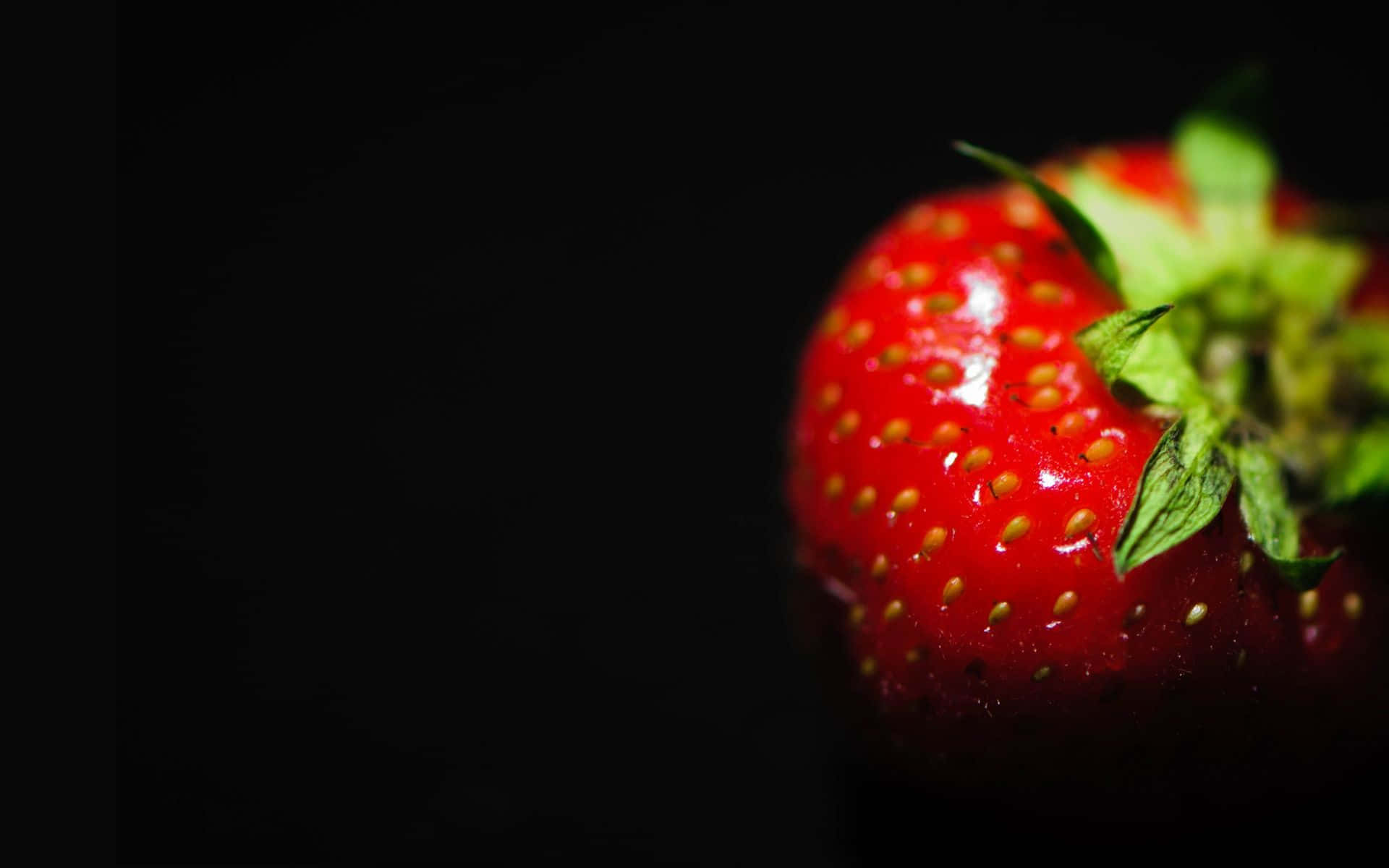 cute strawberry, shiny, ripe strawberry, Full HD Desktop Wallpaper