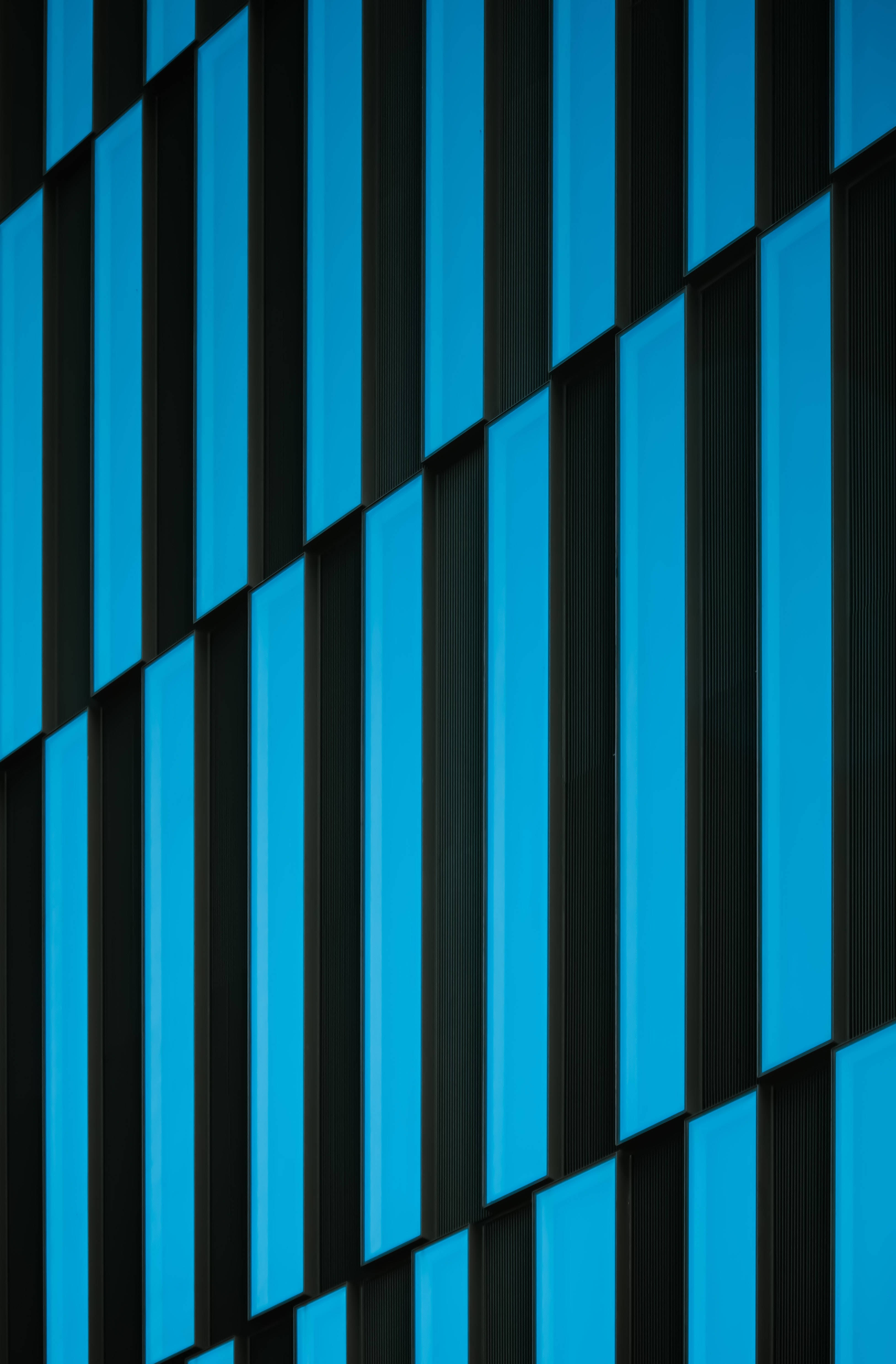 black and blue stripes, electric blue, deep black, 4K Phone Wallpaper