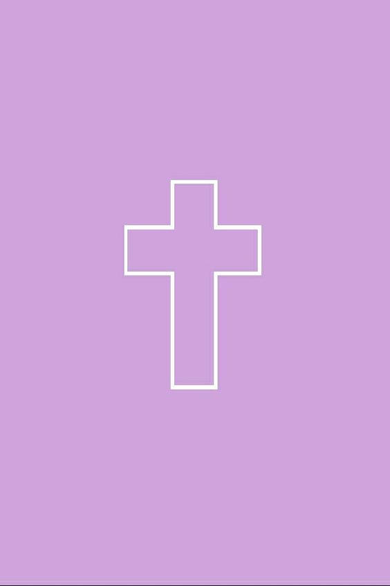 Cute Girly Cross, pastel purple, lavender background, SD Phone Wallpaper