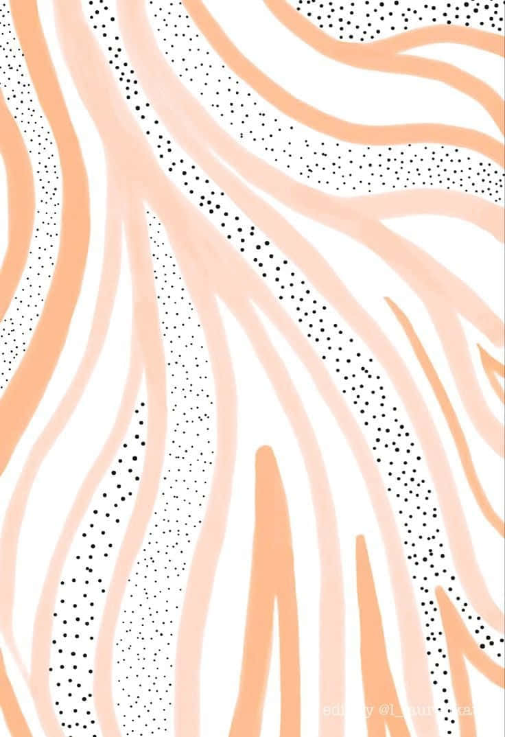 abstract preppy zebra pattern, peach, white, SD Phone Wallpaper