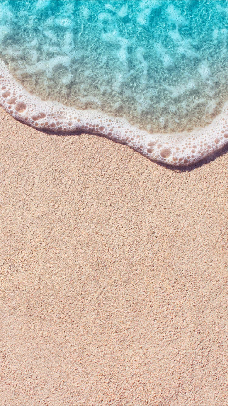 turquoise ocean, soft pink sand, delicate white foam, HD Phone Wallpaper