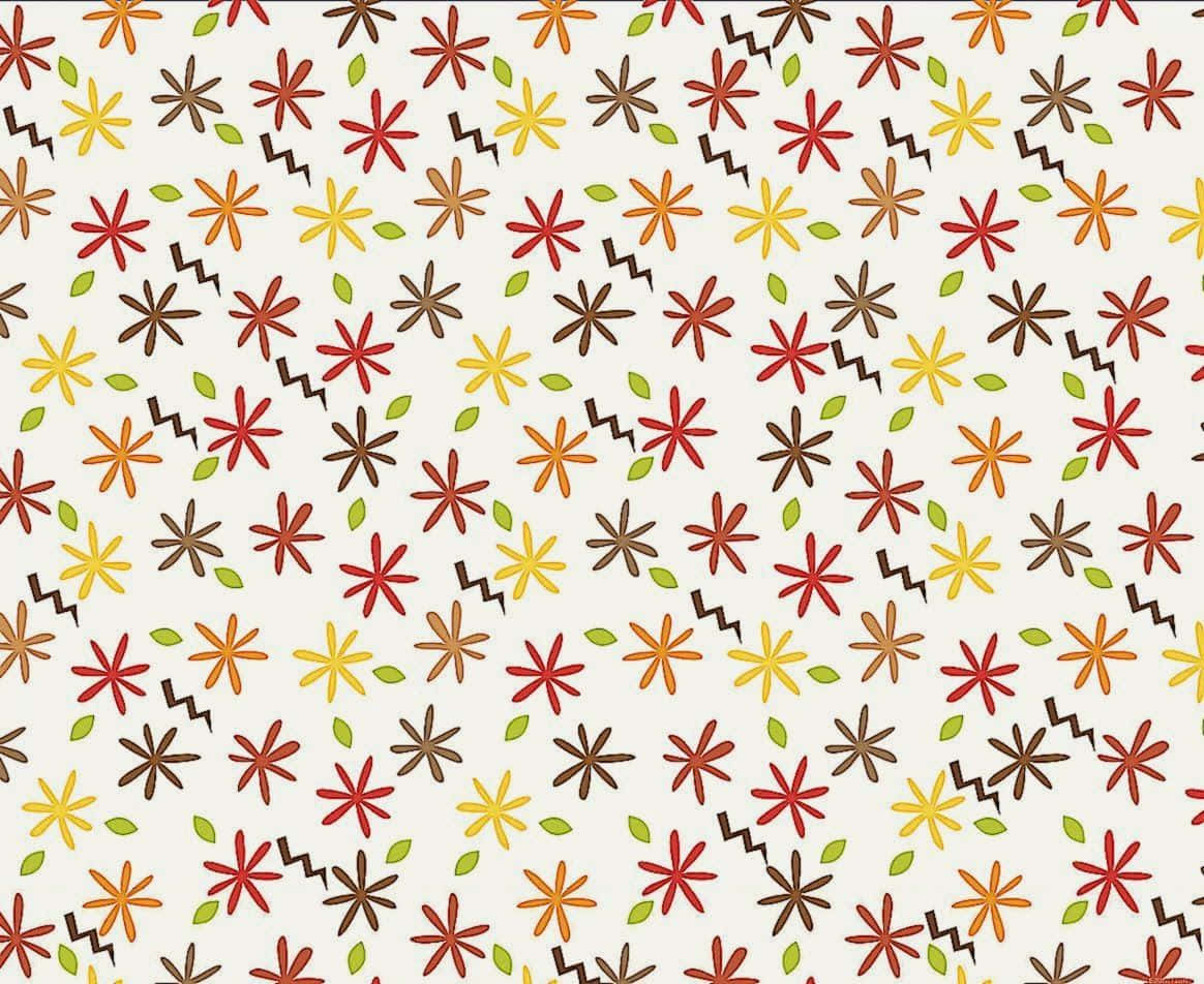cute summer desktop, abstract flowers, warm autumnal colors, SD Desktop Wallpaper
