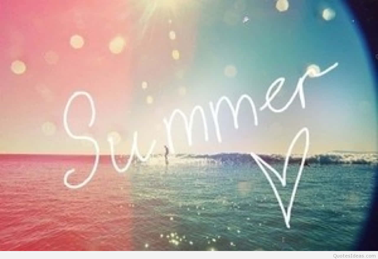 cute summer desktop, sunset, ocean, HD Desktop Wallpaper