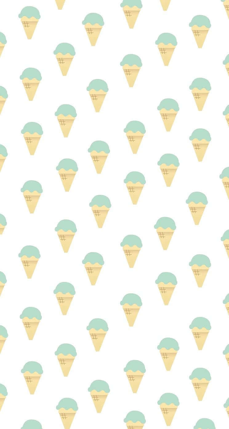 pastel mint ice cream cones, waffle cones, white background, HD Phone Wallpaper