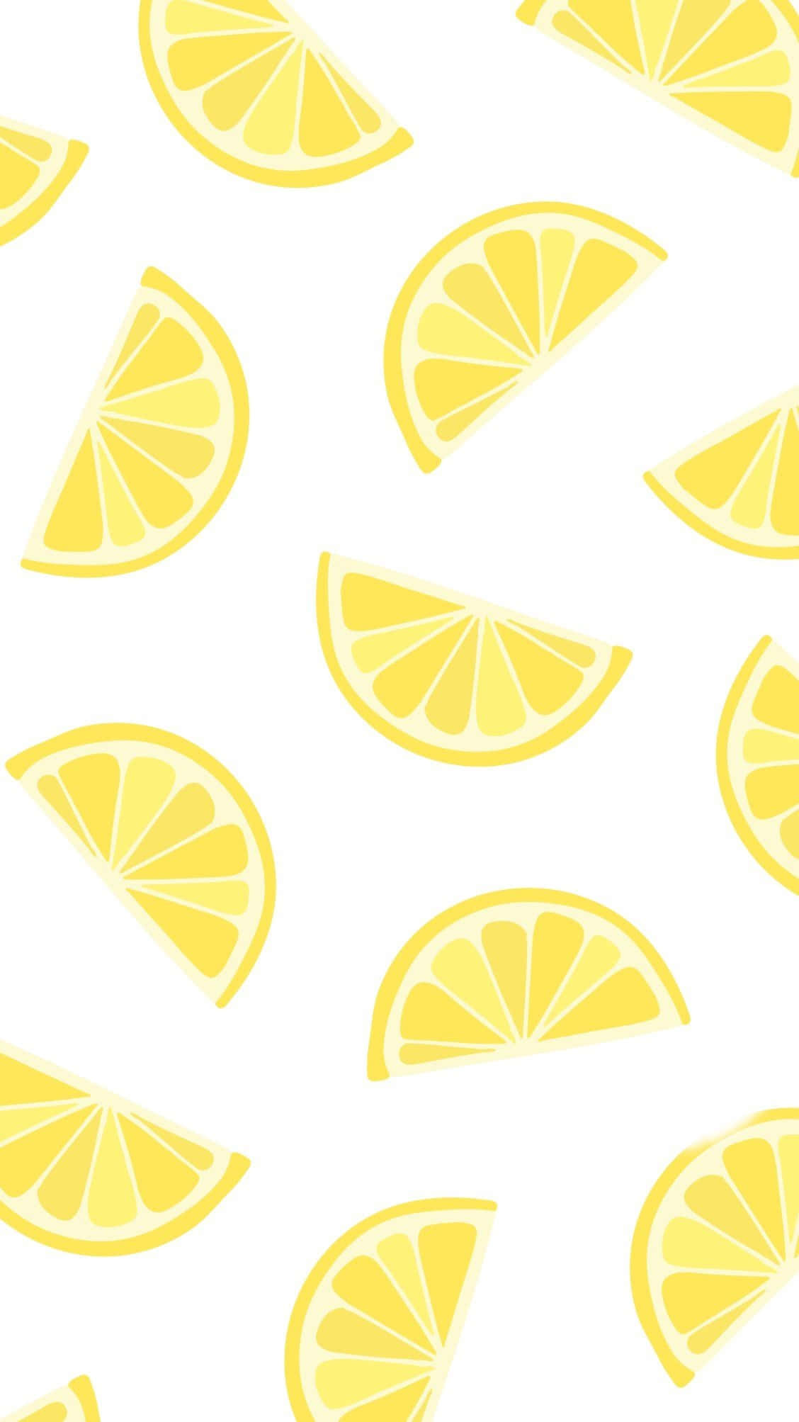 lemon slices, white background, bright yellow, Full HD Phone Wallpaper