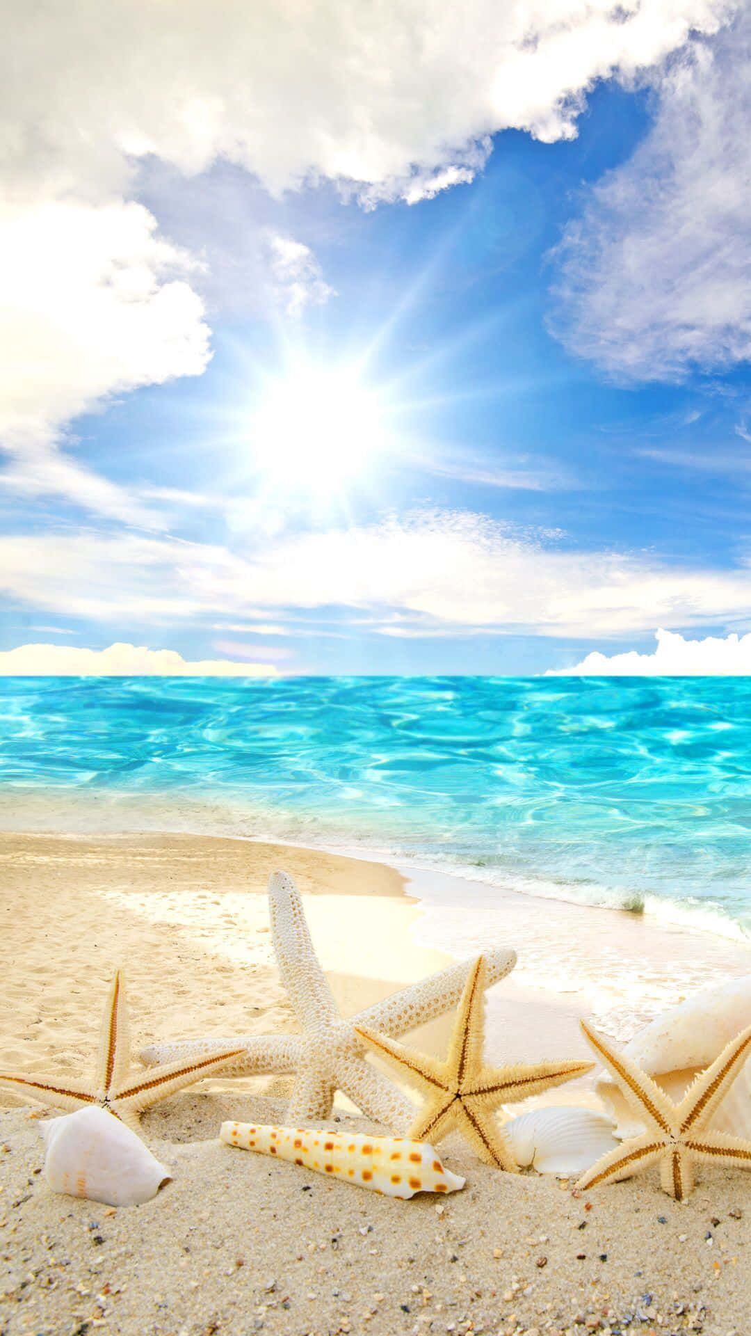 Cute Summer, beach, turquoise ocean, Full HD Phone Wallpaper