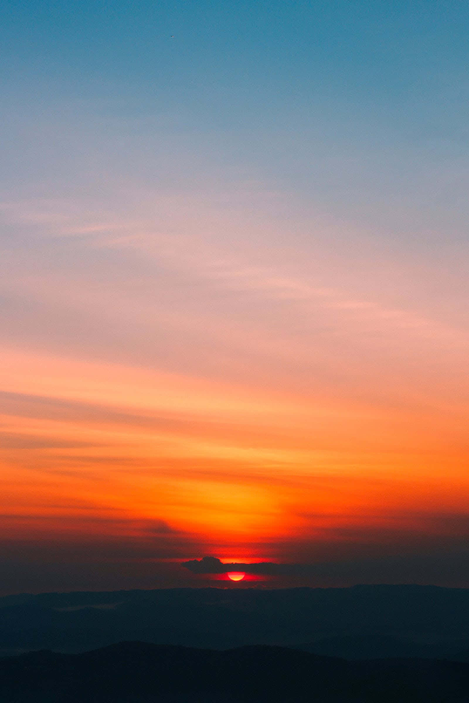 cute sunset, fiery orange, soft pink, Full HD Phone Wallpaper