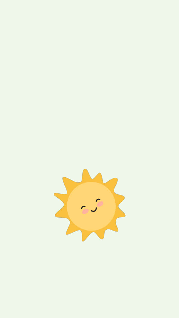 cute sunshine, yellow cartoon sun, closed eyes, HD Phone Wallpaper