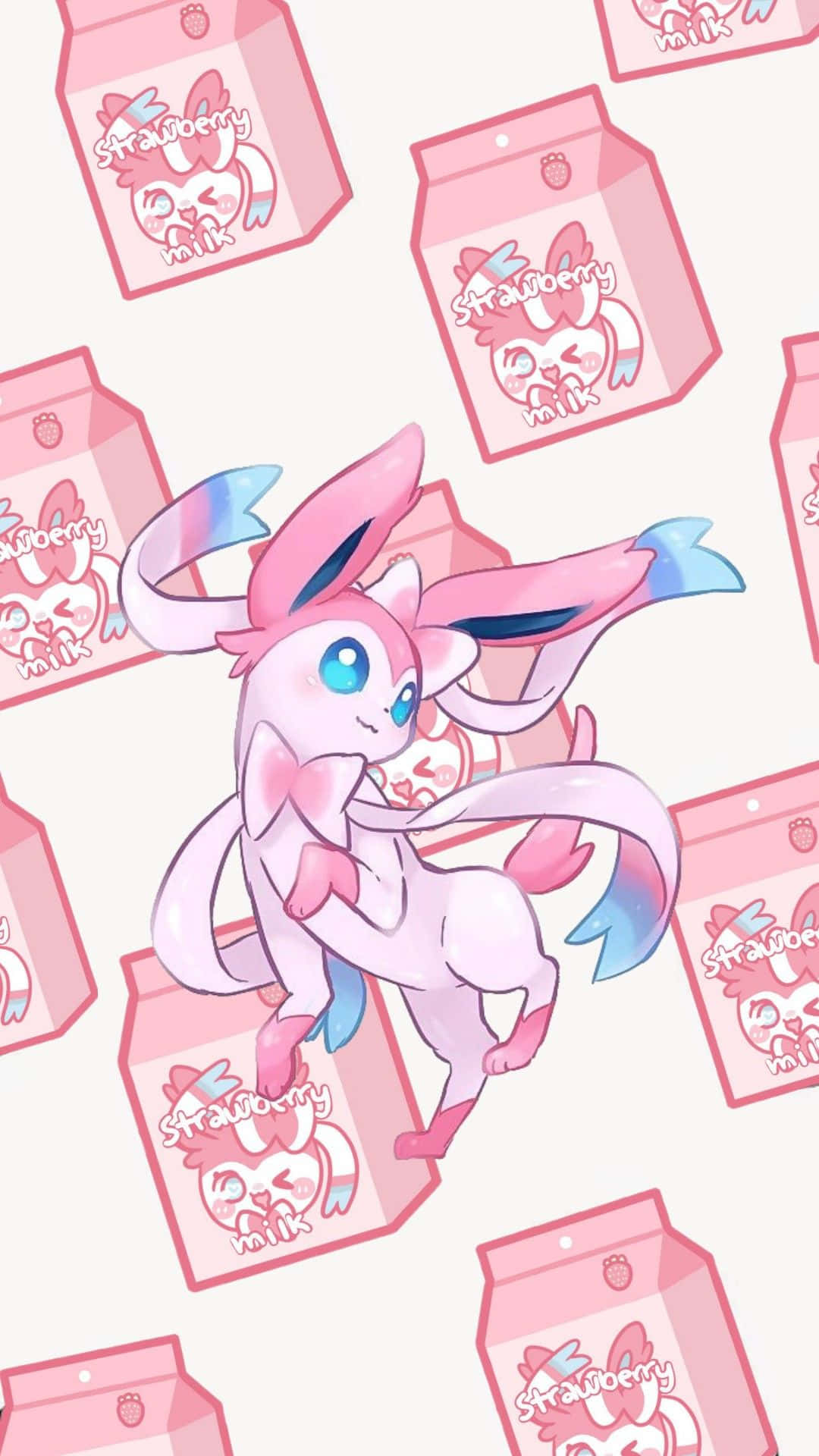 Sylveon, pink, anime-style, Full HD Phone Wallpaper