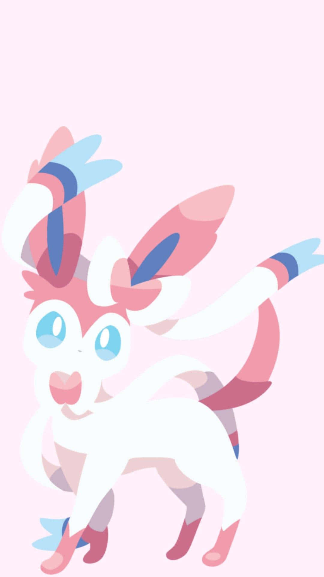 Cute Sylveon, pink, blue, Full HD Phone Wallpaper