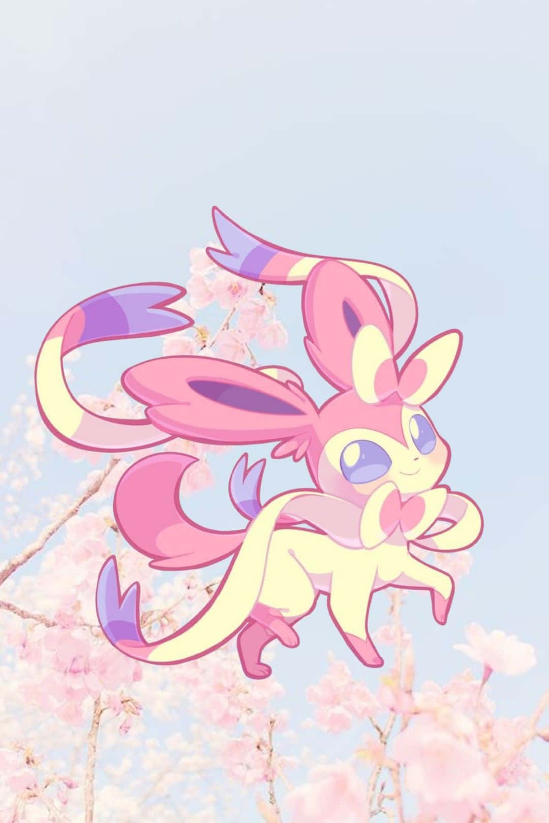 Sylveon, pink, yellow, HD Phone Wallpaper