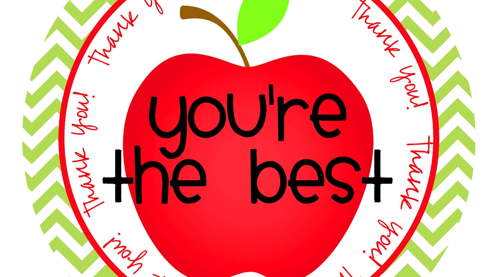 cute teacher, bright red apple, bold black text, HD Desktop Wallpaper