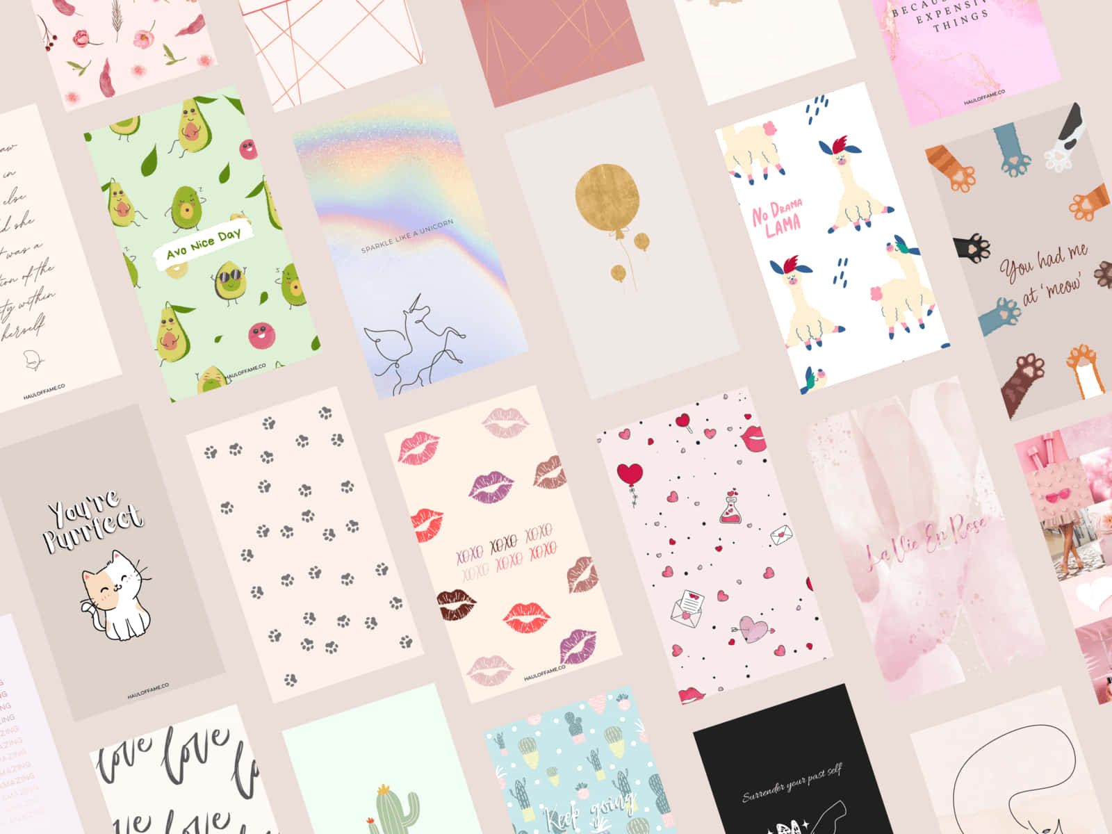 pastel-colored, phone wallpaper designs, cute illustrations, HD Desktop Wallpaper