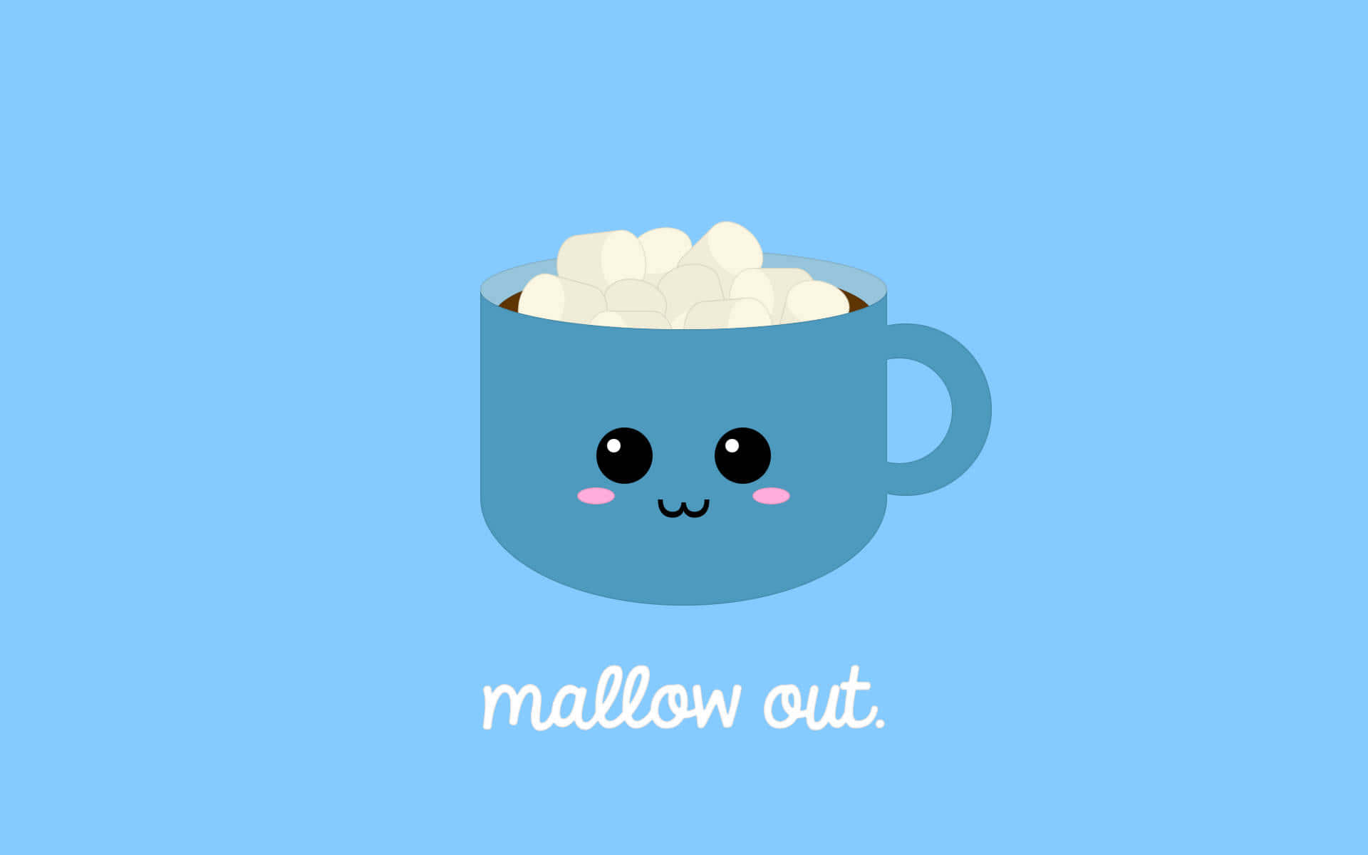 cute things, blue mug, smiling face, Full HD Desktop Wallpaper