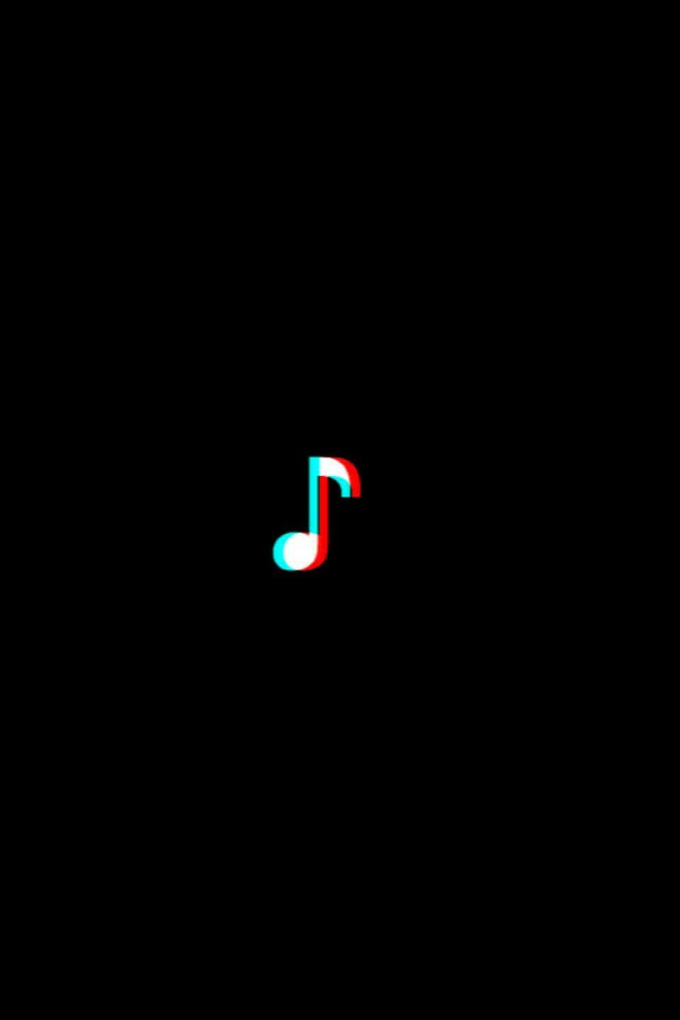 glitch, 3D anaglyph music note, red and cyan hues, HD Phone Wallpaper