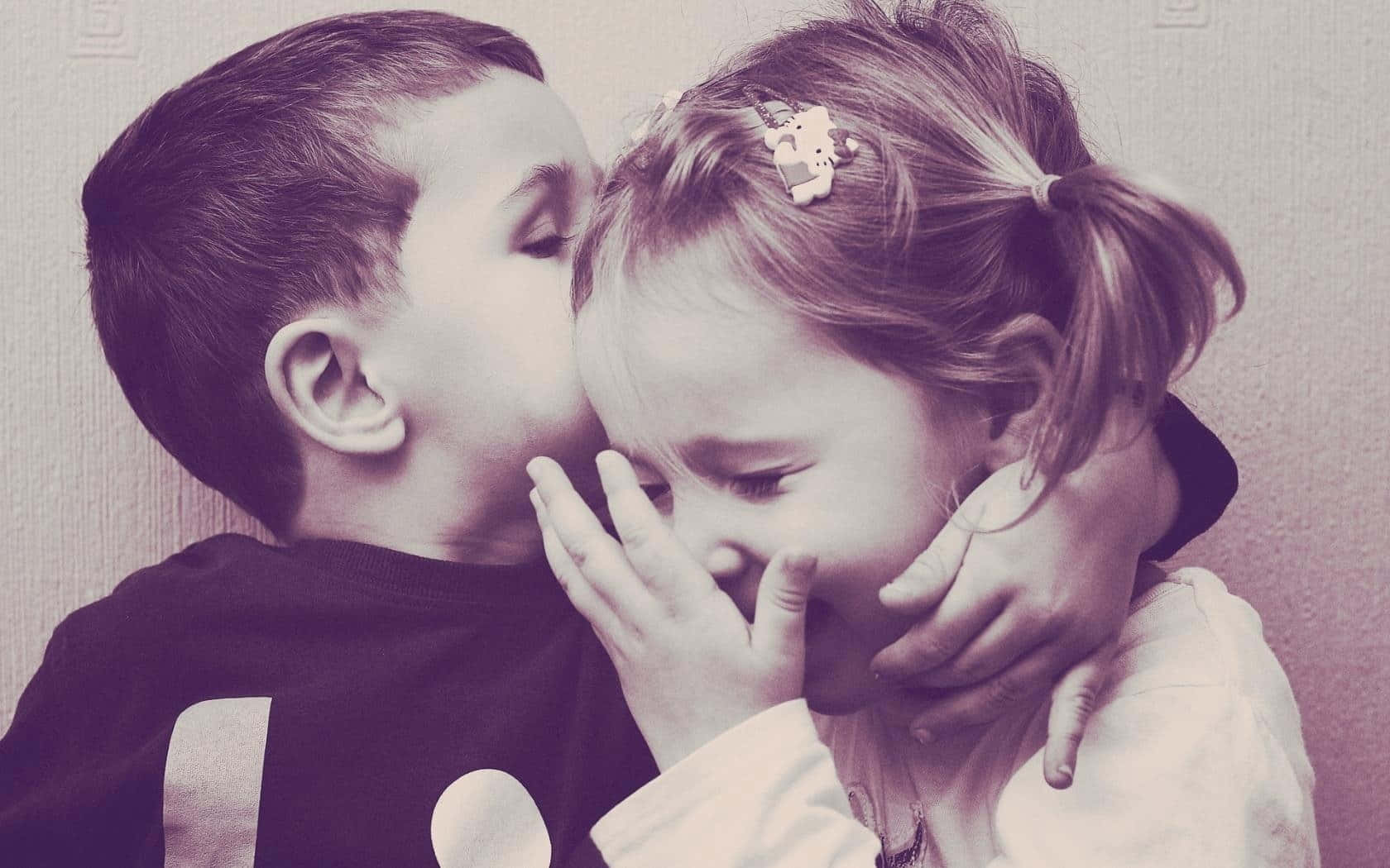 toddler siblings, boy, girl, HD Desktop Wallpaper